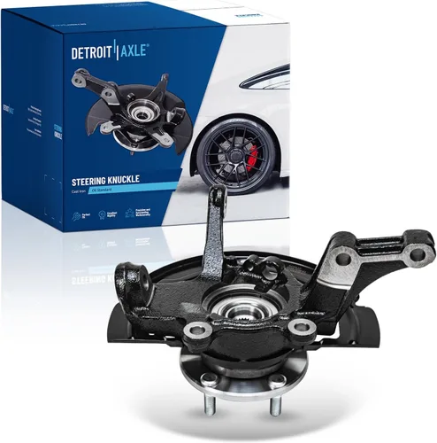 Vista 82 de Detroit Axle - Kit de nudillos traseros izquierdo FWD para Hyundai Santa Fe 2007-2009 Veracruz 2007-2012, reemplazo del conjunto de cojinete