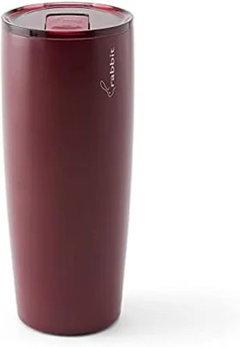 Vista 7 de Rabbit Vaso de vino de acero inoxidable de doble pared, incluye tapa deslizante sin salpicaduras