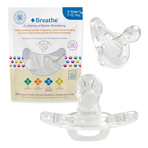Vista 9 de Chupete Breathe Baby – Diseño Patentado para el Desarrollo Oral y Facial Natural - Libre de BPA, Libre de Látex, Desarrollado por Pediatras - Apto