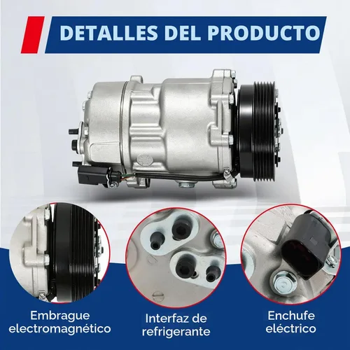 Vista 2 de Reemplazo de compresor de aire acondicionado para TT Beetle Golf Jetta 2000 2001 2002 2003 2004 2005 2006