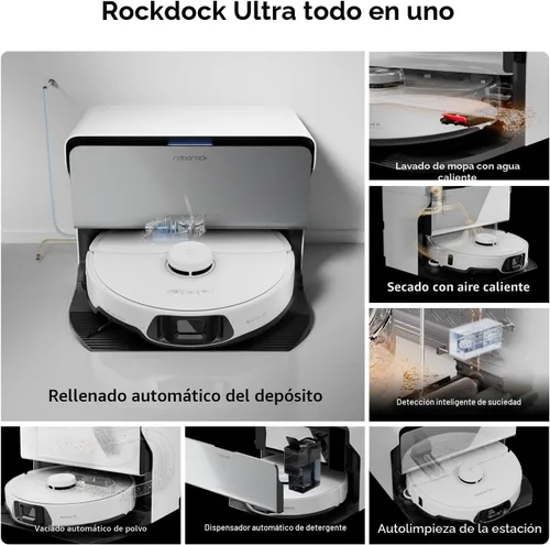 Vista 4 de roborock S8 Max Ultra with Refill & Drainage System Robot Vacuum and Mop