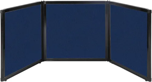 Vista 12 de Versare Pantalla plegable de mesa Partición de 3 paneles Divisor de espacio de trabajo portátil ligero Negro 78 x 24 pulgadas