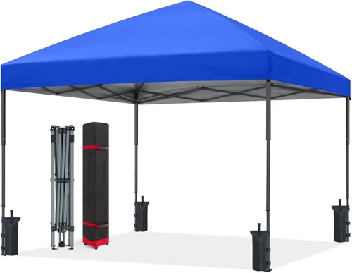Vista 21 de ABCCANOPY Toldo desplegable – Tienda de campaña portátil para patio al aire libre resistente para patio trasero y terraza con 4 bolsas de arena Beige