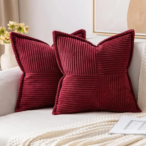 Vista 52 de MIULEE - Juego de 2 fundas de almohada beige de 12 x 12 pulgadas con entretejido, fundas de almohada a rayas bohemias supersuaves con textura