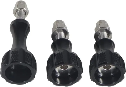 Vista 5 de Tornillos adaptadores de tuerca de perno de aluminio CNC de pulgar largo y corto, compatibles con GoPro Hero 8 7 6 5 4 Connector (negro)