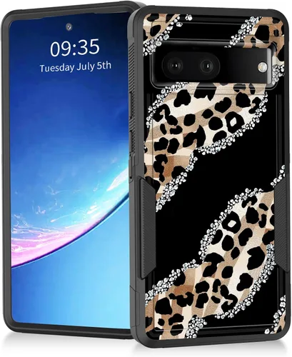 Vista 44 de Funda para Pixel 7a, resistente de doble capa híbrida de policarbonato duro de goma suave a prueba de golpes para Google Pixel 7A 6.1 pulgadas