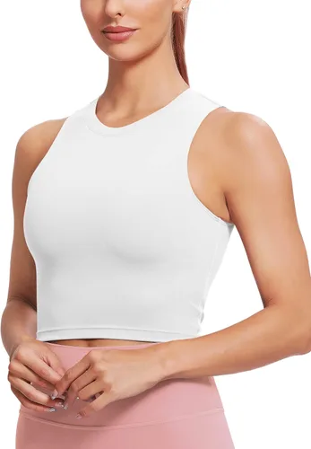 Vista 3 de Natural Feelings - Sujetadores deportivos sin mangas, con relleno extraíble, para mujer ombligueras para yoga, entrenamiento, correr