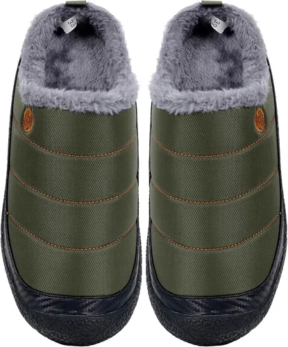 Vista 6 de Eagsouni - Pantuflas de casa para hombre con forro de piel para invierno