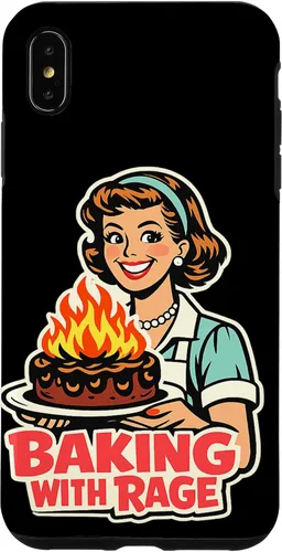Vista 11 de Baking with Rage Retro 1950s Housewife Pop Art Humor Case for iPhone 17