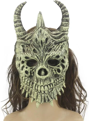 Vista 10 de Máscara de cabra para Halloween, oveja, cráneo, carnaval, fiesta, poliuretano, animal, cuerno de animal, cosplay, fiesta, accesorio de disfraz