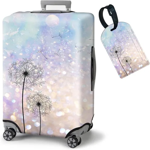 Vista 10 de FUYOCWE Fundas de equipaje para maleta, aprobadas por la TSA, protector elástico lavable para maleta, se adapta a accesorios de viaje de 19 a 32