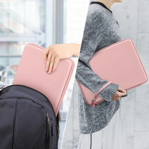 Vista 6 de FINPAC Funda rígida para laptop para MacBook Air de 15,3", MacBook Pro de Rosa