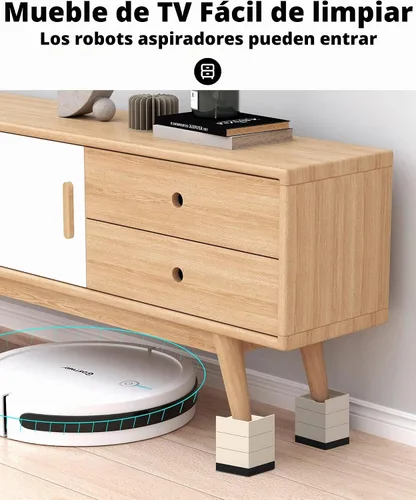 Vista 4 de Elevadores de Muebles, Tclouda Soportes para Cama/Sofá/Escritorio/Mesa/Patas de Silla/Refrigerador de 1.5, 3 y 4 Pulgadas, Bloques Ajustables
