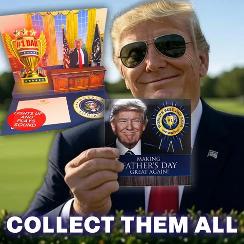 Vista 4 de Tarjeta con sonido para el día del padre de Donald Trump con sonido – Escucha la voz real de Trump, divertida tarjeta del día del padre para papá