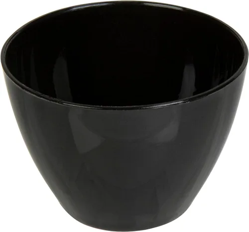 Vista 2 de Restaurantware - Mini cuencos de degustación de 2 onzas, 100 cuencos redondos- Desechables, resistentes, cuencos de postre de plástico negro