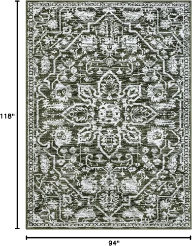Vista 49 de Well Woven - Alfombra tejida estilo vintage con diseño de medallón, 68 x 120 cm