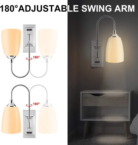 Vista 5 de HONWELL Lámpara de pared LED que funciona con pilas, apliques de pared para interiores, inalámbrico, multicolor, para iluminación de habitación