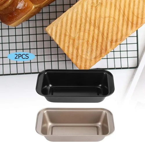 Vista 9 de Molde rectangular de 5.2 x 10 pulgadas, acero al carbono, antiadherente, pan, pastelería, utensilios para hornear para el hogar, cocina, panadería
