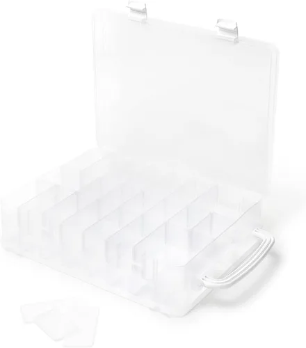 Vista 4 de Dritz Caja de almacenamiento de hilo de doble cara, 48 compartimentos
