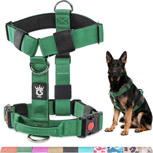 Vista 8 de TSPRO - Arnés táctico resistente para perro, sin tirones, mango superior de liberación rápida Adjustable Escape-proof Design fits Medium-Large