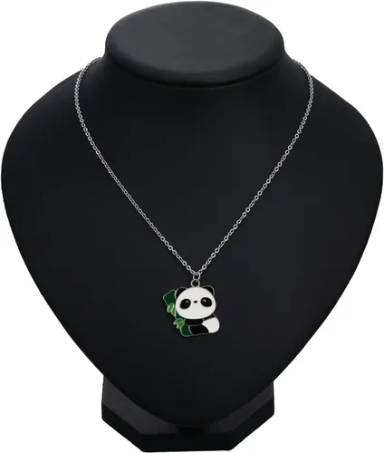 Vista 3 de Collar de panda para niñas, encantador llavero panda pulsera panda regalo para adolescentes