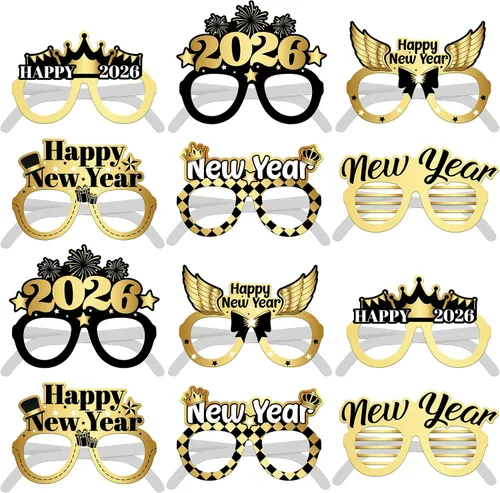 Vista 11 de KatchOn, Gafas de graduación azules 2026 – Paquete de 12 Gafas de graduación azules para decoraciones de graduación 2026 Clase de 2026