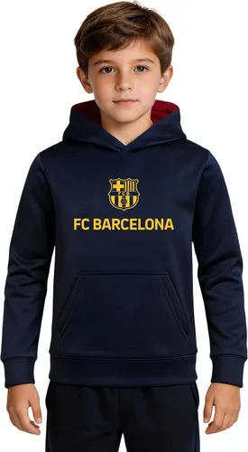 Vista 8 de Icon Sports Officially Licensed FC Barcelona Pullover Hoodie - Unisex Kids Amarillo