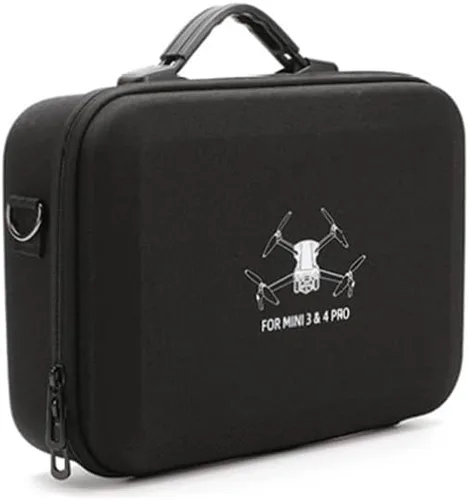 Vista 8 de Estuche de transporte para DJI Mini 4 Pro/Mini 3 Pro/3 Drone Fly More Combo Accesorios Bolsa de almacenamiento Estuche de viaje duro con correa