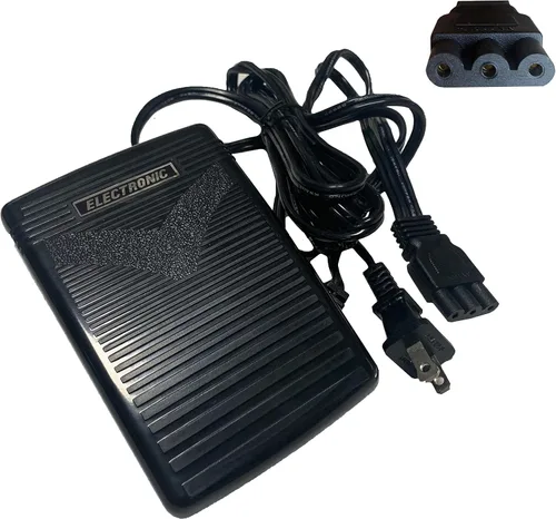 Vista 4 de HimaPro Pedal de control de pie y cable de alimentación para máquinas de coser nacionales e importadas, control de velocidad variable