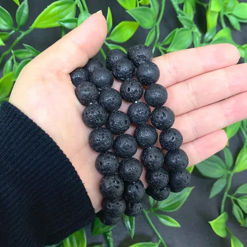 Vista 282 de Gem Avenue Handmade Round Bead Stretch Bracelet Unisex Natural Stone Beaded Jewelry for Men & Women, Elastic Wristband for Daily Wear