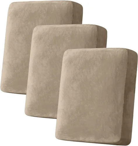 Vista 45 de Funda para Sofá de Terciopelo Elástico Funda de Cojín de Sofá 1 Pieza - Funda Elástica Lavable para Asiento o Respaldo, Fundas de Asiento para Sofás