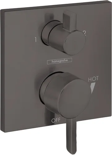 Vista 5 de hansgrohe Ecostat Válvula de presión de balance moderno para ducha con desviador en cromo, 15862001