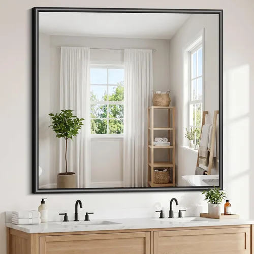 Vista 19 de FORBATH Bathroom Mirror for Over Sink, 18x30 Inch Black Vanity Mirror