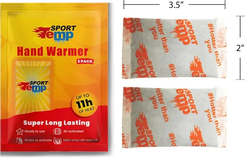 Vista 2 de Hand Warmers - Up to 11 Hours of Heat, Super Long Lasting - Easy, All Natural - Air Activated, for Body, Hands & Toes - Odorless Hot Hand Warmer