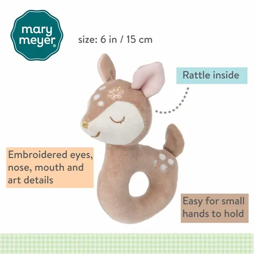 Vista 2 de Mary Meyer Sonajero de bebé, Itsy Glitzy Fawn