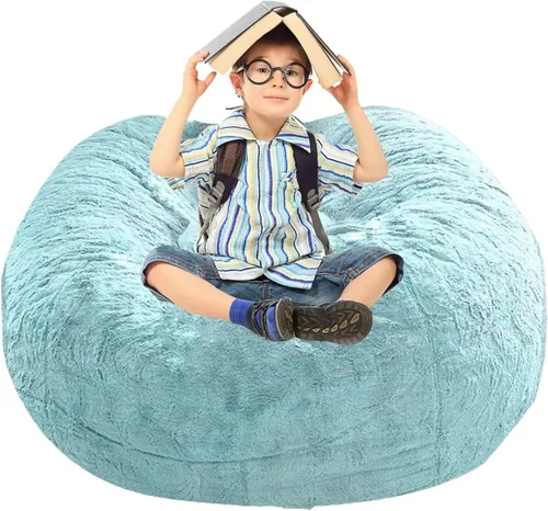 Vista 38 de BCU Funda para Silla Puf Ultra Suave Esponjosa de Piel Sintética Falsa Funda para Puf de Felpa Funda para Sillas de Sala de Estar para Adultos