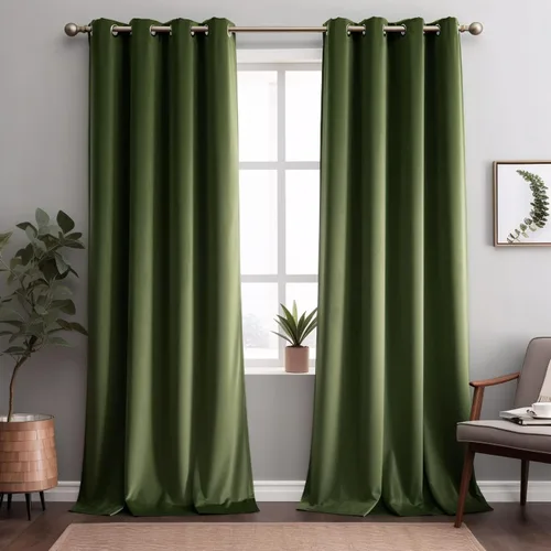 Vista 12 de Juego de 2 paneles de cortinas de terciopelo negro, cortinas súper suaves con ojales para decoración de sala de estar y dormitorio, reducción