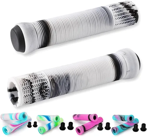 Vista 8 de Empuñaduras para patinete - Empuñaduras mixtas de color para manillar de MTB y BMX Empuñaduras suaves de 145 mm para patinete de maniobras