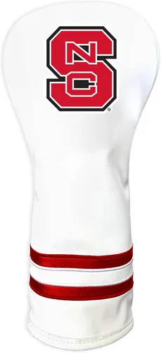Vista 47 de Team Golf NCAA Funda para Cabeza de Palo de Golf Fairway Vintage Blanca, Diseño que se Ajusta a la Forma, Diseño Retro