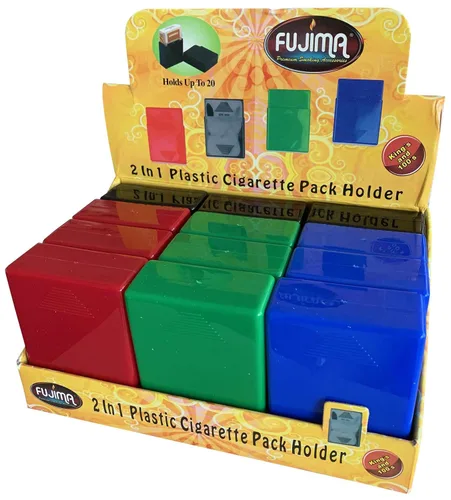 Vista 14 de Caja de cigarrillos de plástico a prueba de aplastamiento de 2 piezas para King & 100s (1, azul)