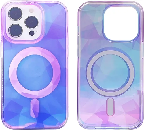 Vista 9 de Funda magnética compatible con iPhone 15 Pro de 6.1 pulgadas 2023 para carga MagSafe, TPU suave, parachoques delgado, a prueba de golpes, bonita