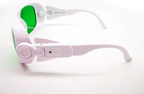 Vista 4 de MCWlaser Gafas de seguridad láser 190-470nm y 610-760nm para luz UV, azul, rojo rubí, verde, láser de picosegundo 405 nm, 445 nm, 450 nm, 635 nm