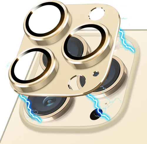 Vista 102 de Protector de Lente de Cámara para iPhone 14 / iPhone 14 Plus Película de Cubierta de Cámara de Metal, Vidrio Templado 9H, Antiarañazos, Compatible