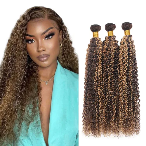 Vista 93 de 300g 1B27 Human Hair Bundles Honey Blonde Bundles Human Hair 10A Brazilian Virgin Remy Hair Extensions 8 10 12 Inch