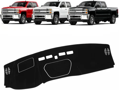 Vista 20 de KUST Funda negra para salpicadero compatible con Tesla Modelo Y Modelo 3 2017-2023, accesorios para el modelo Y Modelo 3, tapete antideslizante