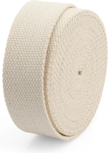 Vista 10 de CRAFTMEMORE Cinta de algodón natural para artes y manualidades, correa de tela para bolso, cinturón, bolsas de mano (1 pulgada, 5 yardas)