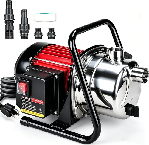 Vista 8 de KITLUCK Bomba de agua sumergible, bomba de sumidero de alto flujo de 1-1/4 HP 4500 GPH con interruptor de flotador, cable de alimentación de 23