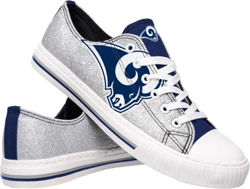 Vista 40 de FOCO Womens NFL Team Logo Ladies Fashion Glitter Low Top Canvas Sneakers Shoes