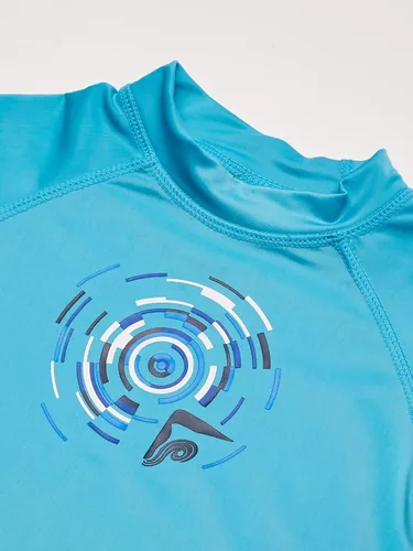 Vista 2 de Kanu Surf Boys' Paradise UPF 50+ Sun Protective Rashguard Swim Shirt