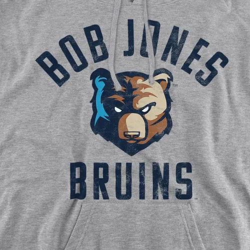 Vista 2 de LOGOVISION Sudadera con capucha unisex con logotipo oficial de los Bruins de la Universidad de Bob Jones